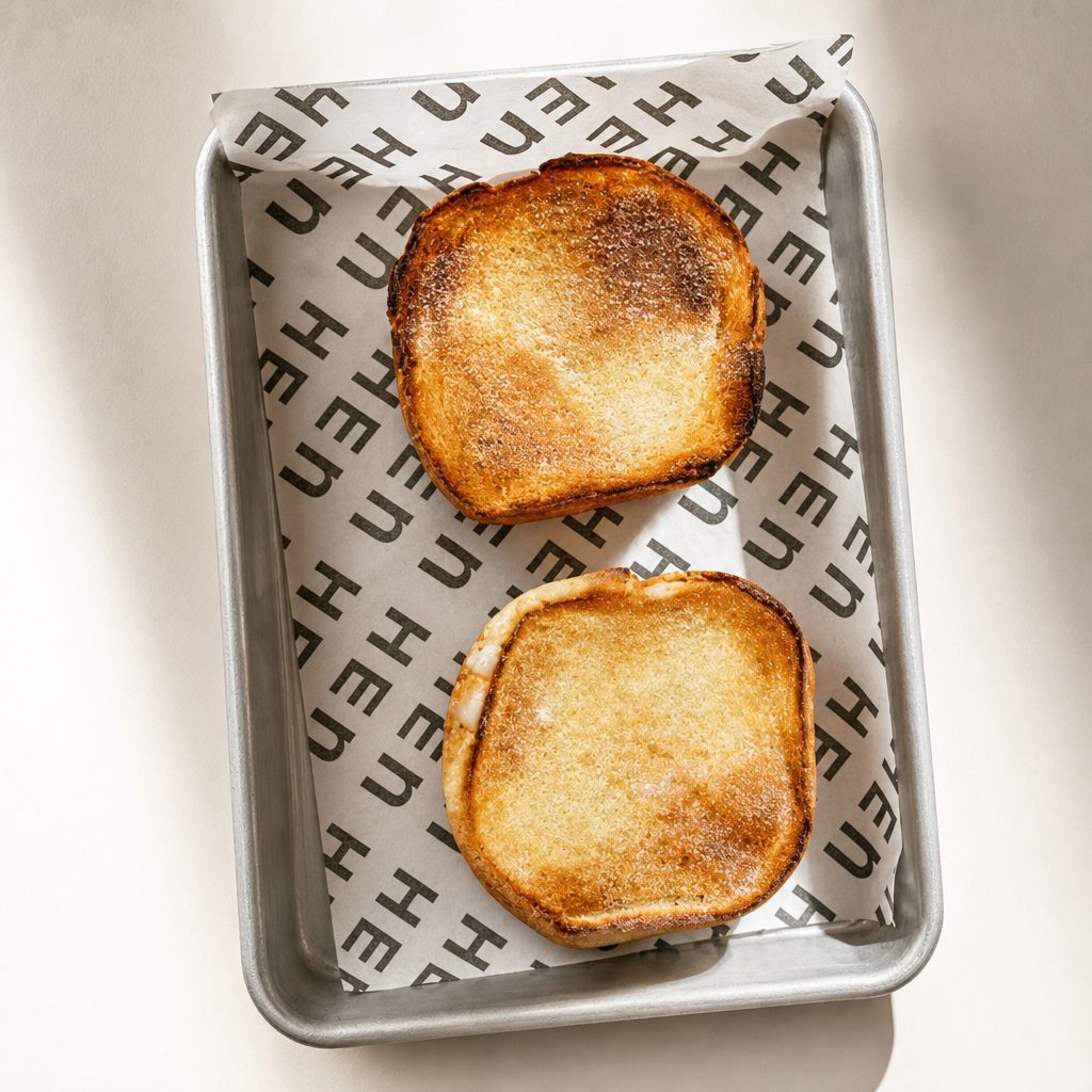 Thai Toast W/ Thai Tea Dipping Sauce.